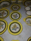 Antique Black And Yellow And Flower China Set — photo 6