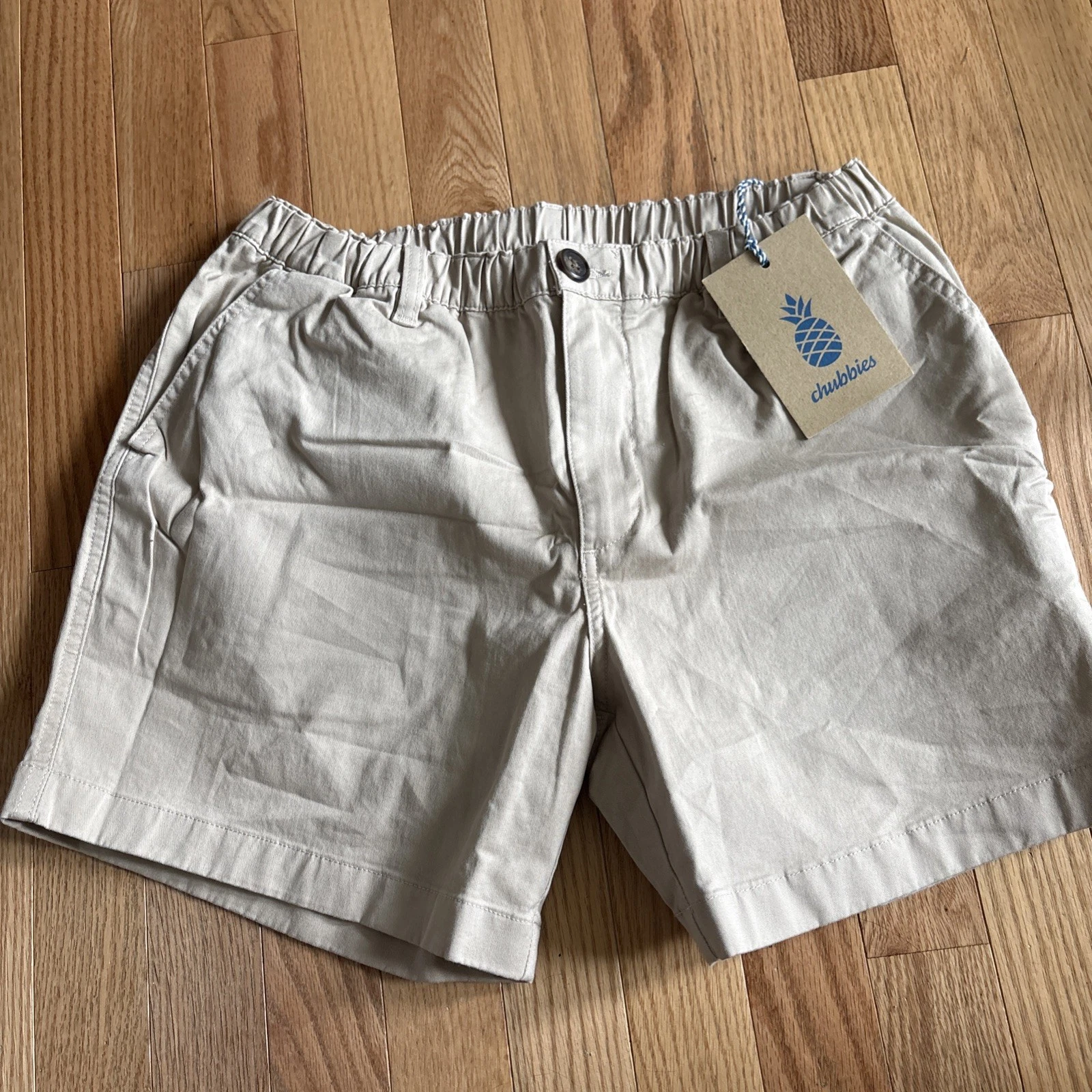 Chubbies Originals The Khakinators Shorts Mens Medium 5.5" Inseam Elastic Waist