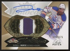 2014-15 Fleer Showcase Hot Prospects Patch Darnell Nurse RC Auto 329/375 #179