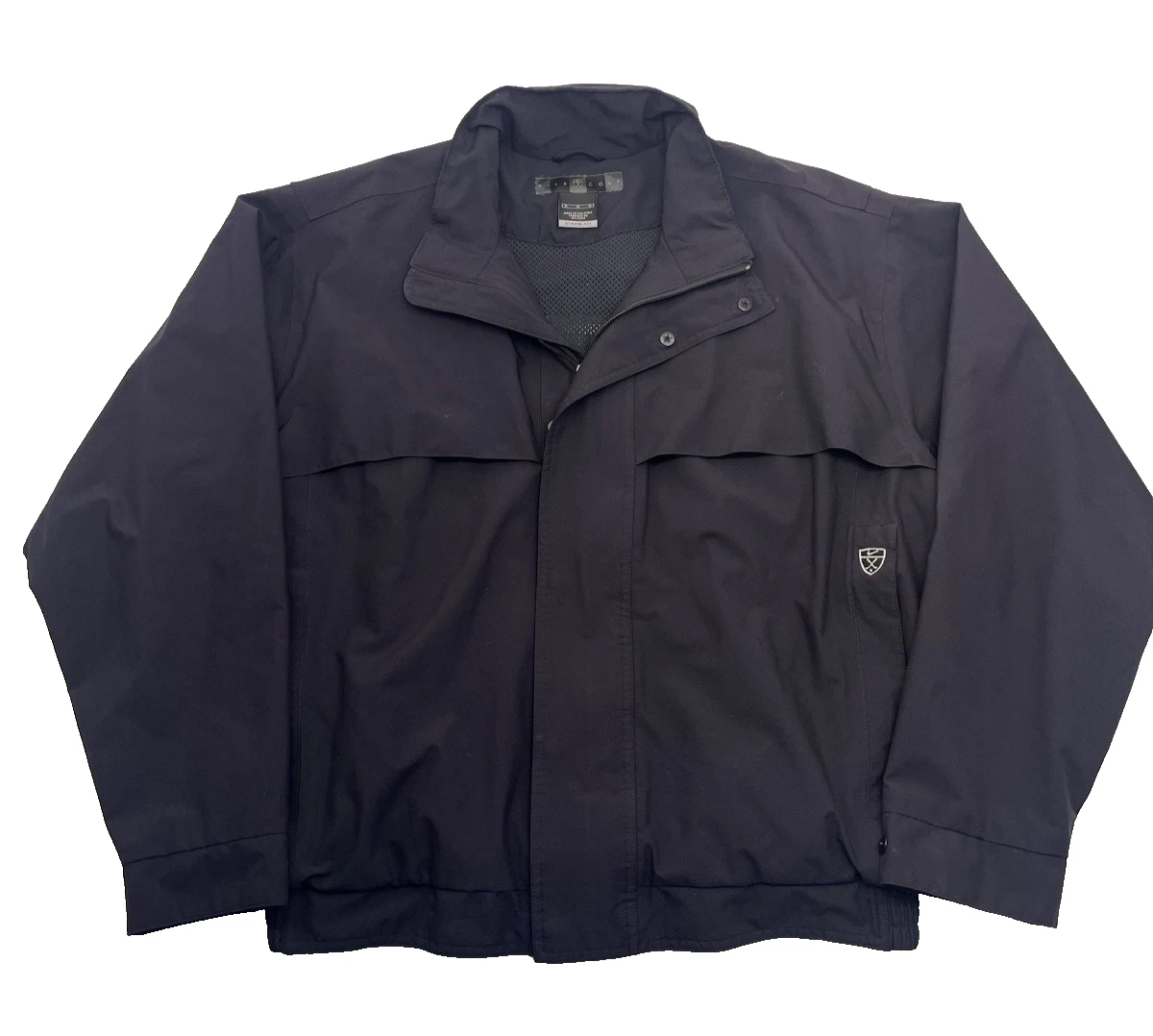 Vintage NIKE GOLF Men's MED Storm Fit Black Full Zip Waterproof Jacket w/Pockets
