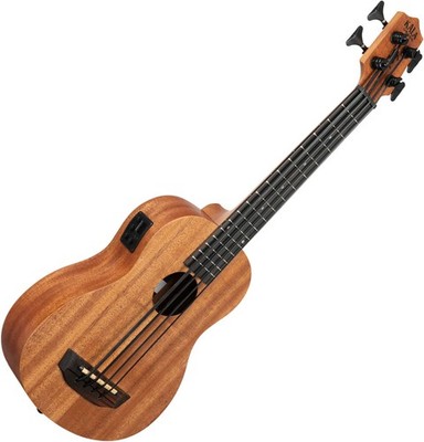 Kala Nomad U-Bass Mahagoni Natural Satin Ukulele elektro akustisch Gigbag