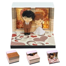 ^2026 Paper Sculpture Calendar 3D Notepad Sticky Note Accessories Paper N EW