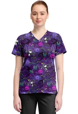 Nightmare Before Christmas Cherokee Scrubs Tooniforms V Neck Top TF796 NCGL