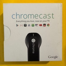 Google Chromecast 1st Generation Streaming Media Player-H2G2-42 Black Ships FREE