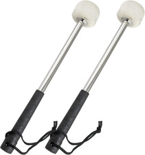 2Pcs Bass Drum Mallet, 12.6 Inch Wool Felt Head Drum Mallet Stick Anti-Slip Bass