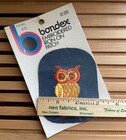 NEW Retro bondex Owl Patch Embroidered Iron-On denim yellow orange owl — photo 7