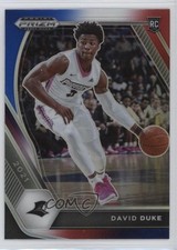 2021-22 Panini Prizm Draft Picks Red White & Blue Prizm David Duke Jr #44 1eh5