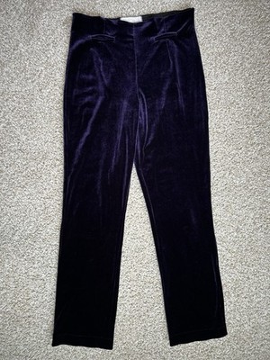 Purple Velour Equestrian Designs Pants Size Small Santa Barbara CA Elastic Waist