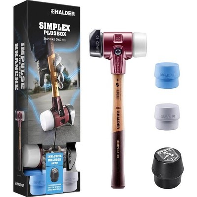 Halder SIMPLEX-Plusbox Starterkit 3027s026 Schonhammer mittelhart 2600 g 160 mm