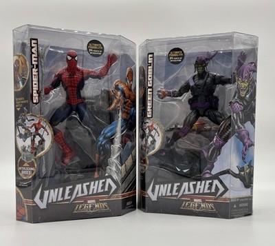 Marvel Legends Unleashed Spiderman (Original Suit) & The Green Goblin  Lot Of 2
