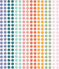 1/4 Inch Round Color Coding Labels Roll Solid Colors Dot Stickers Adhesive Color