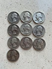 Lot of 10 Silver Washington Quarters 1945, 1946 And 1947