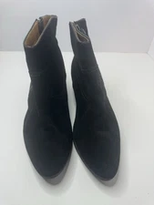 Sofft Black Suede Leather Ankle Boots Size 8.5M 