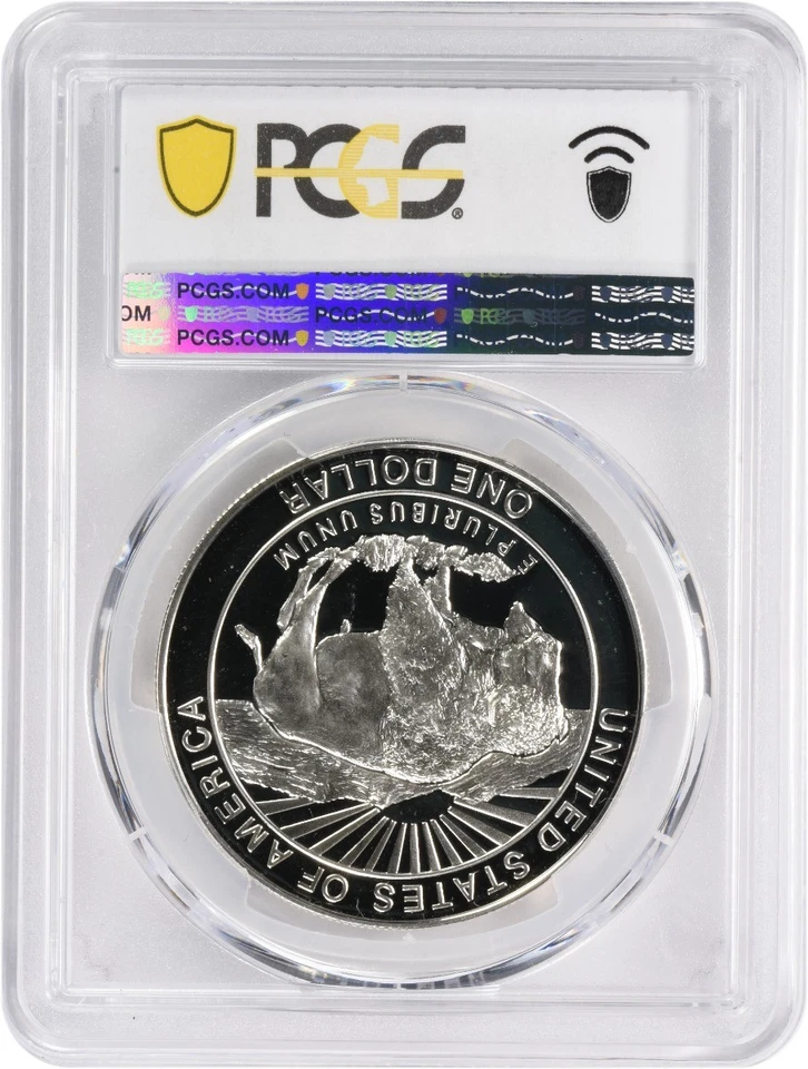 1999-P Yellowstone Silver Commemorative Dollar PR70DCAM PCGS Proof 70 Deep Cameo - Image 2 of 2