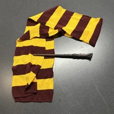 Harry Potter Fans Vouge Gryffindor House Cosplay Knit Costume Scarf Wrap wand