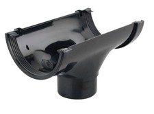 Joblot 5 X Wavin Osma RoofLine running outlet 150mm black 6T606B