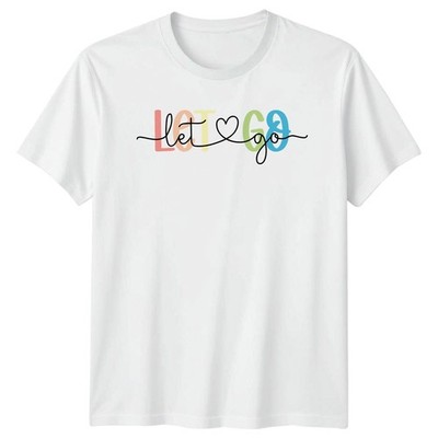 Let Go Damen T-Shirt Self Care Inspirierend Wellness Geburtstag Geschenk für Sie