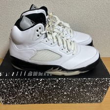 New AIR JORDAN 5 RETRO WHITE BLACK US9