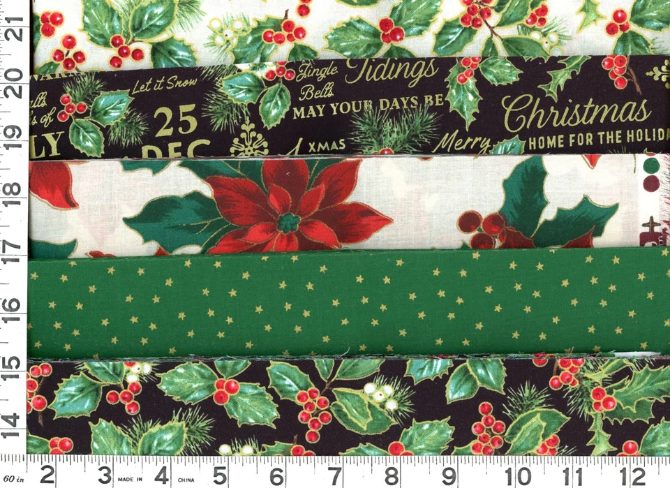 Rollo de gelatina brillante de Navidad 40-2 1/2" tiras acolchado tela de costura Foto 3 de 3