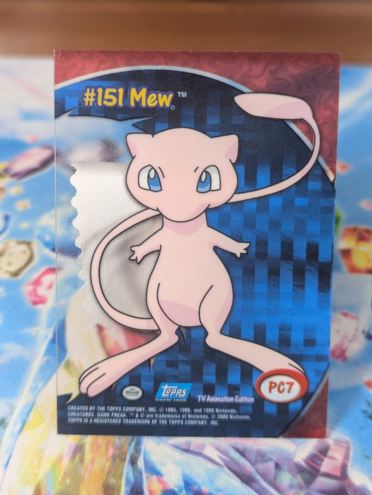Mew PC7 Topps Pokémon Animated Edition Clear NM