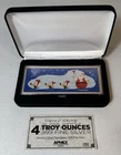 4 oz Silver Colorized Bar - Presents " Christmas Santa & Elves” (w/Box) and COA