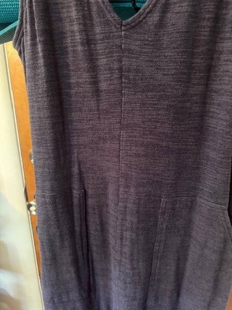 Mono de pierna ancha tejido azul marino antiguo para mujer ¡FS! Foto 3 de 4