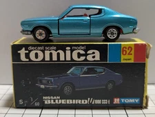 Tomica Black Box No.62 Nissan Bluebird U1800 SSS-E Made in Japan Vintage