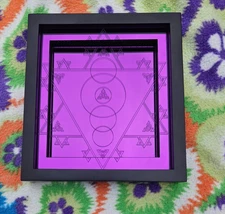 Tool CD Album Display Frame Danny Carey Drum Set Design Mirrored Purple #R59