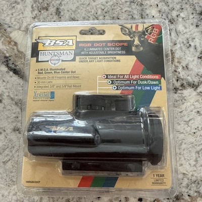 BSA Huntsman RGB Dot Scope 30mm Illuminated  RGB Integrated Mount