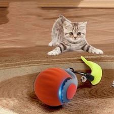 Interactive USB Rechargeable Cat Toy Ball Motion Tail Indoor Pet Kitty