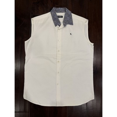 Raf Simons Oversized Sleeveless Shirt With Floral Collar