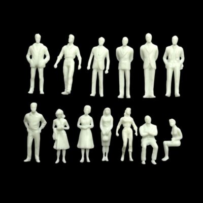 50 Stk. Modellbau WEISS Figuren Maßstab M 1:50 Architektur Menschen Mini weiß