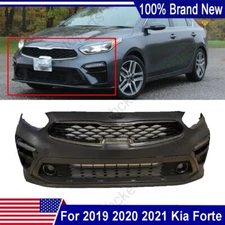 For 2019-2021 Kia Forte Front Bumper Cover Fascia Upper Lower Kit New