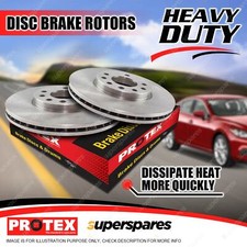 Pair Front Protex Vented Disc Brake Rotors for Renault Captur J87 1.2L 09/17-On