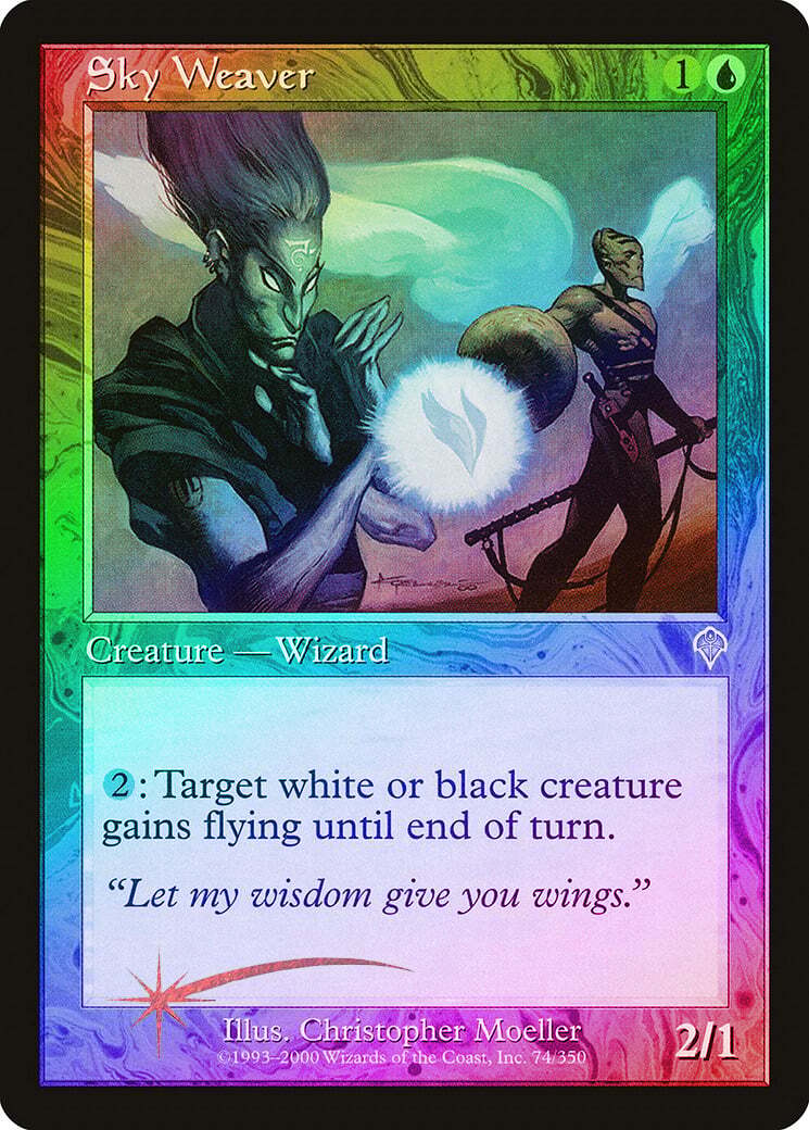 Sky Weaver FOIL Invasion NM Blue Uncommon MAGIC THE GATHERING CARD ABUGames