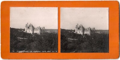 Pierrefonds.Le Château east side.Photo Stereo Stereoview.S.I.P.8,5x17,5cm.1900.