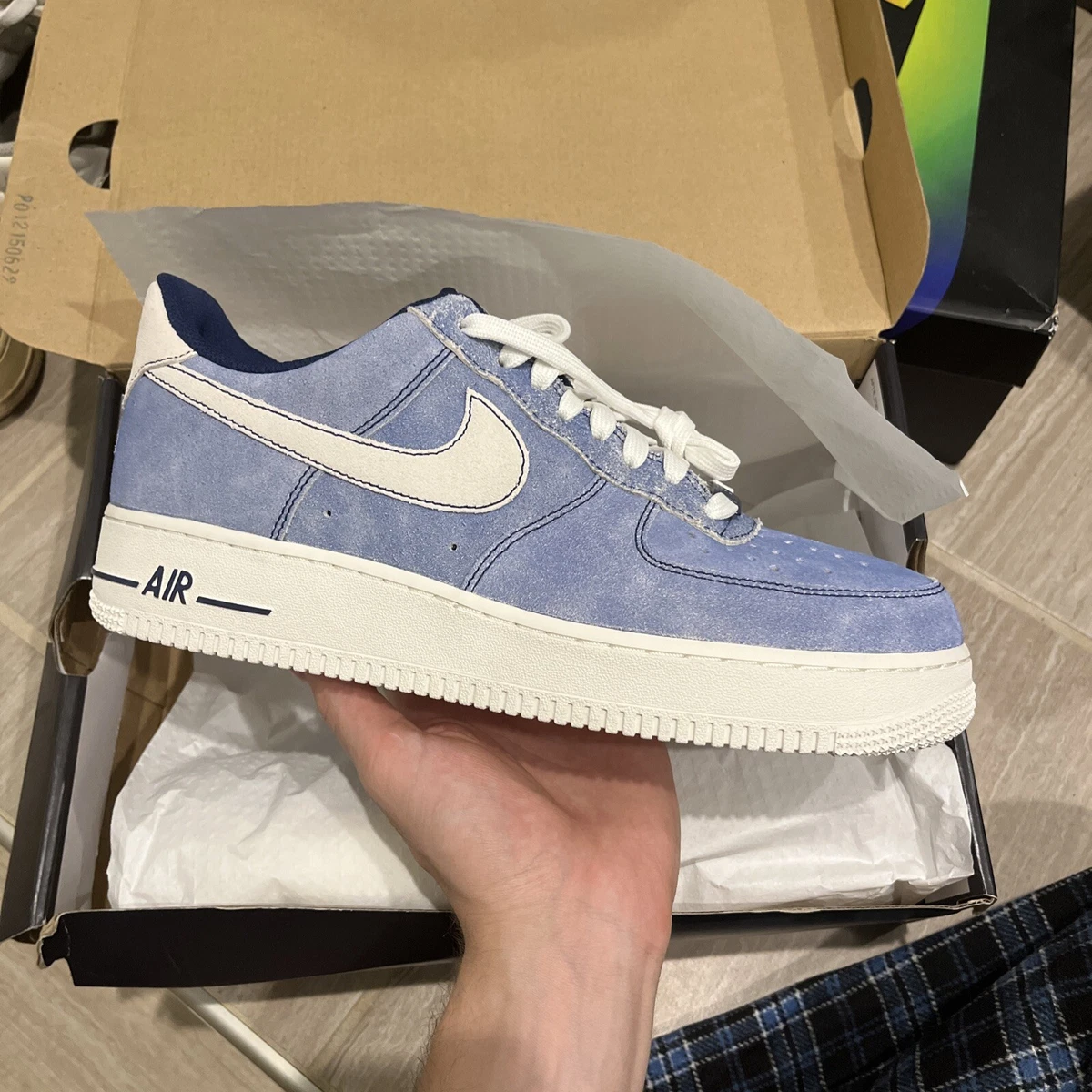 nikes air force one lv8 blue and white