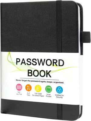 Password Book with Alphabetical Tabs Small Password Keeper Password Notebook