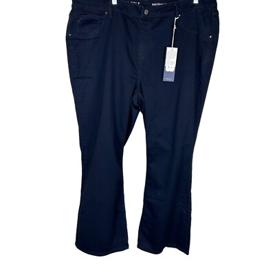 Laurie Felt Women's Petite Pull-on Bootcut Knit Clean Jeans Blue Black 3XP Size