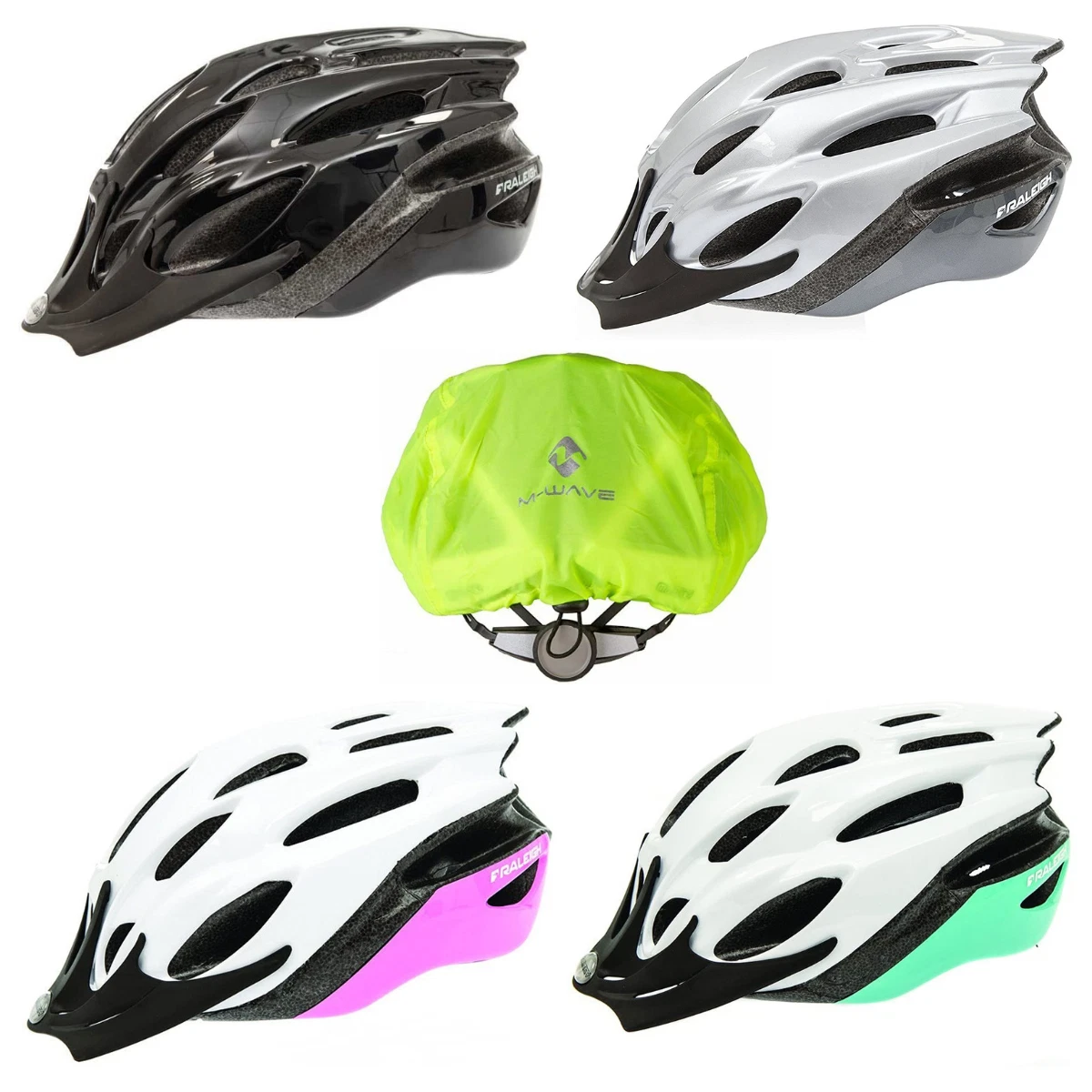 RALEIGH MISSION EVO CYCLE BICYCLE BIKE SAFETY HELMET RED LED