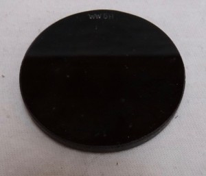 Vintage 50mm Round Green Goggles Lens WW 6H (1 lens)