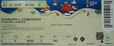mint TICKET Confed Cup 25/6/2017 Germany vs Cameroon # Match 11