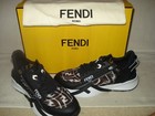 100% AUTHENTIC NEW MEN FENDI FLOW VERTIGO BLACK MIX MEDIA SNEAKER UK 11/US 12 — photo 2