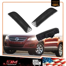 For 2009-2017 VW Tiguan Sport Smoked Lens Front Bumper Side Marker Lights 2PCS