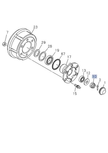 Front Hub Nut for ISUZU NPR NQR 8942473571 - Bild 5 von 5