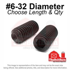 #6-32 Alloy Cup Point Allen Socket Set Screw Coarse Black Oxide (pick Size Qty)