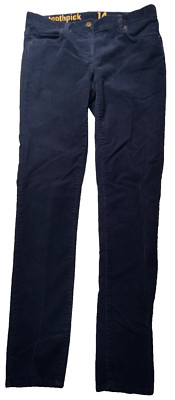 J. CREW CREWCUTS TOOTHPICK Girls Size 14 Blue Cotton Flex Corduroy Pants