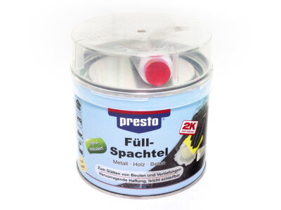 presto 2K Füll Spachtel 600115 1000g inkl. 25g Härter Metall Holz Beton 