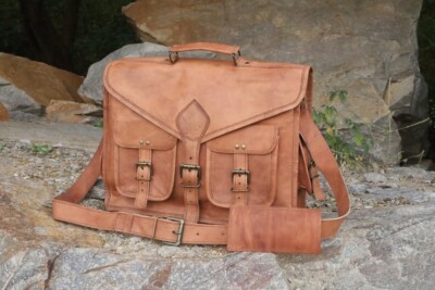 Messenger Bag Genuine Vintage Brown Leather Shoulder Laptop Bag Briefcase New