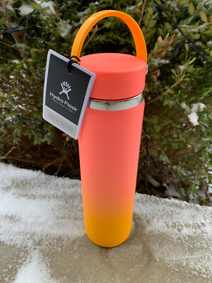 Straw Lid Yellow Pink Ombre Hydro Flask Hydro Flask 24 Oz Wide